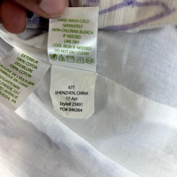 Lily Pulitzer Dress NWT Size 0 Purple Palm Print Pom Pom Trim Neckline - Picture 9 of 11